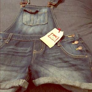 Jean overall shorts